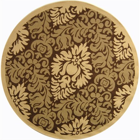Safavieh 6 Ft. - 7 In. X 6 Ft. - 7 In. Round- Indoor - Outdoor Courtyard Brown Natural Machine Made Rug CY2714-3009-7R